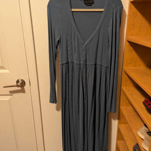 Hatch Softest Rib Nursing Dress 2 medium denim blue - Picture 3 of 8